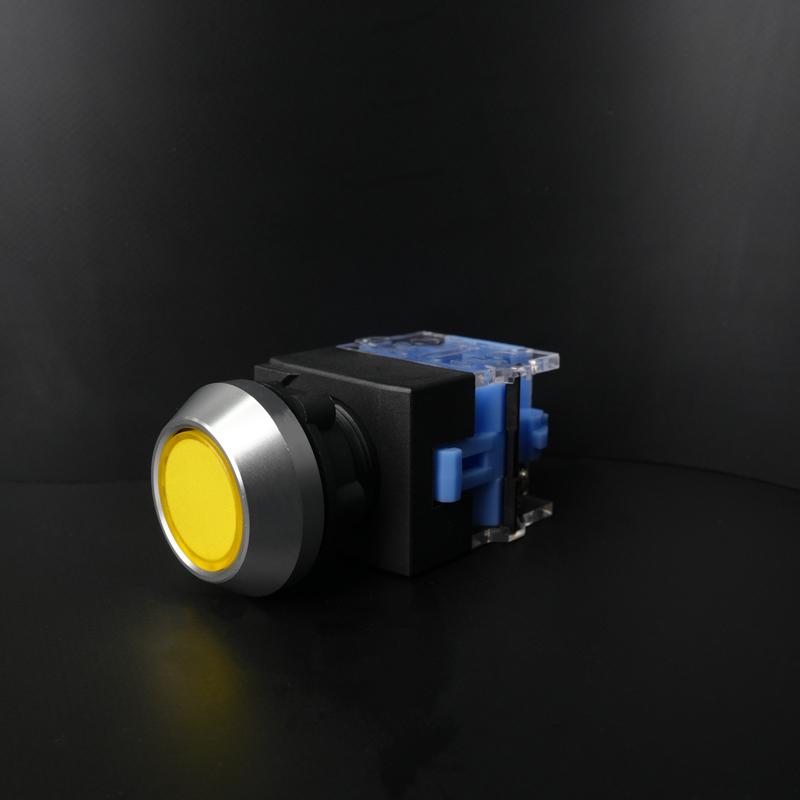 Yellow Flat Button LASO-K-10 24V